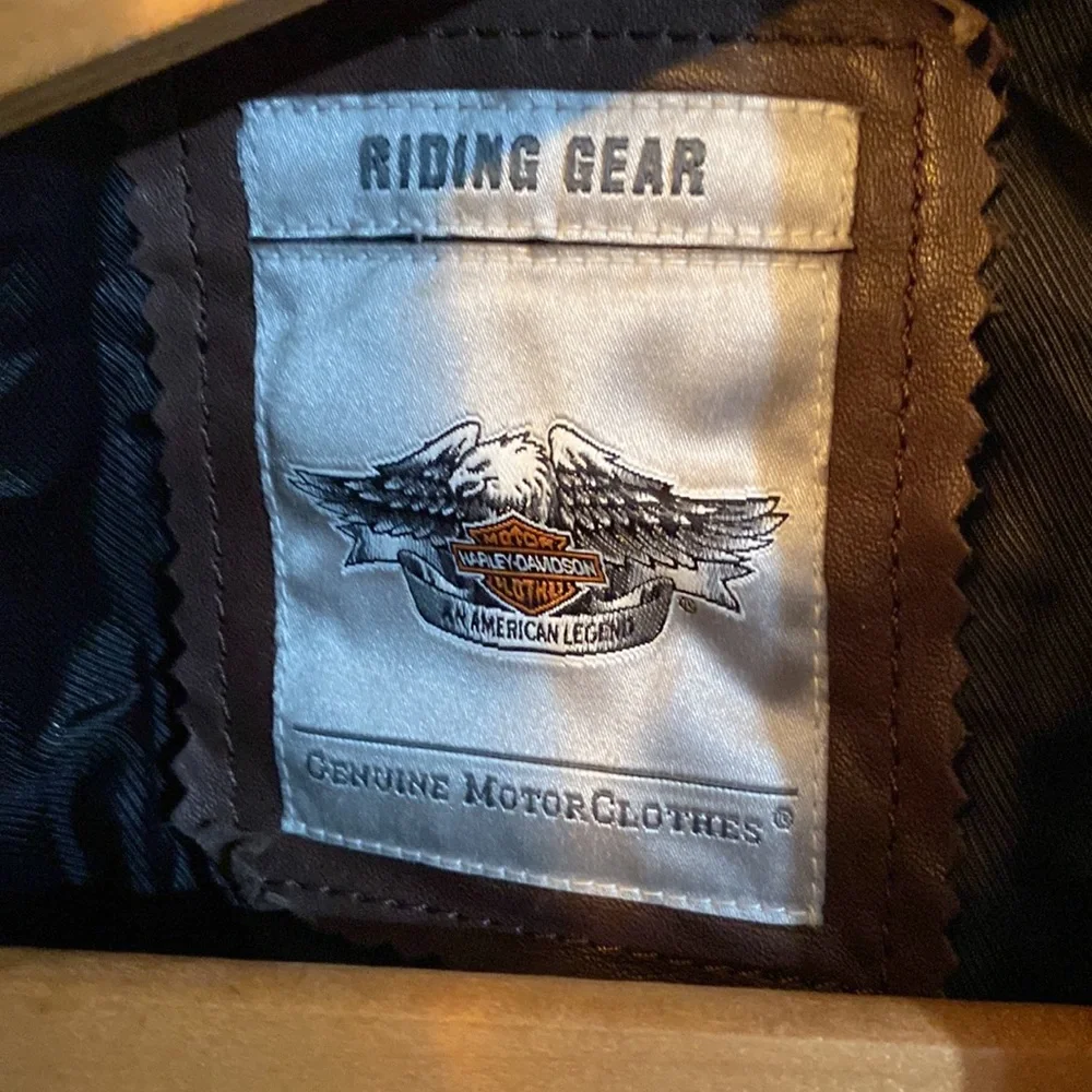 Harley Davidson Motorcycle Women's Black Leather Riding Jacket 2x embroidery